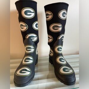 Green Bay Packers Rain Boots SZ 7 - for the real fan